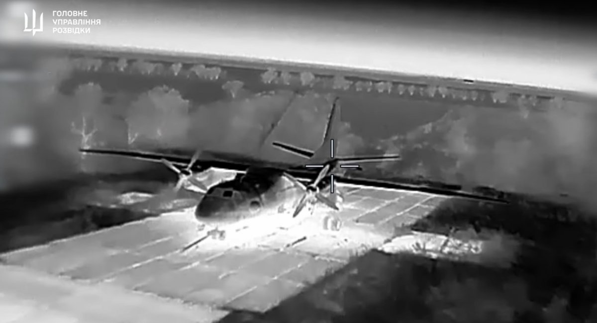 The Prymary special unit of the Defense Intelligence of Ukraine (DIU) hit two russian An-26 twin-engined turboprop military transport aircraft as well as two enemy radar stations / video screengrab