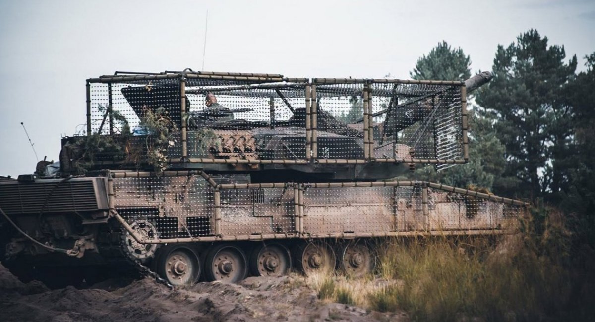 Leopard 2PL tank with anti-drone protection / Photo credit: 11 Lubuska Dywizja Kawalerii Pancernej