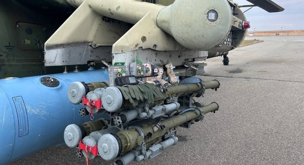 The Strelets system with the Igla MANPADS installed on a Mi-28N helicopter, October 2025
