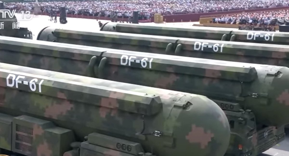 China demonstrated a new DF-61 intercontinental ballistic missile for the first time in many years / CCTV video screengrab