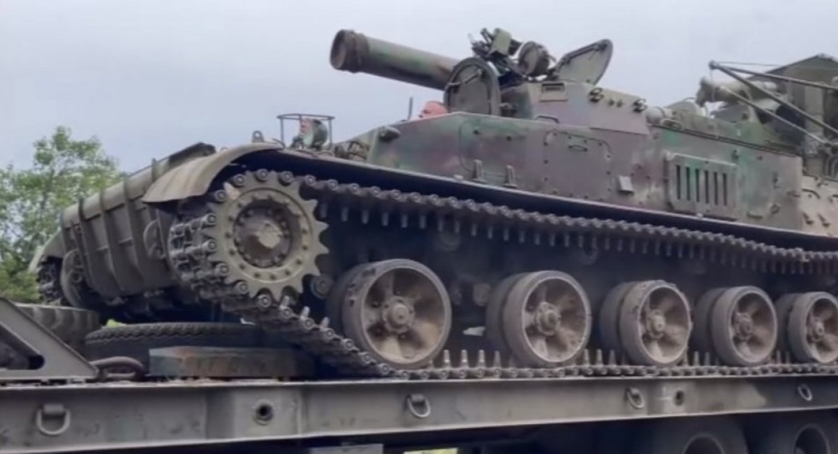 The 2S4 Tyulpan 240 mm self-propelled heavy mortar, which was transferred from units of the Wagner Group to russian army in July 2023 / screenshot from video 