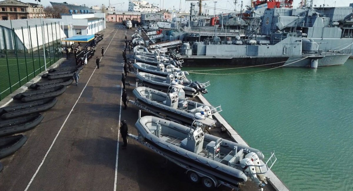 10 cutters, 70 inflatable rigid-hull boats transferred to Ukraine by the U.S., as part of a program to beef up Ukraine’s Navy with retired U.S. vessels  