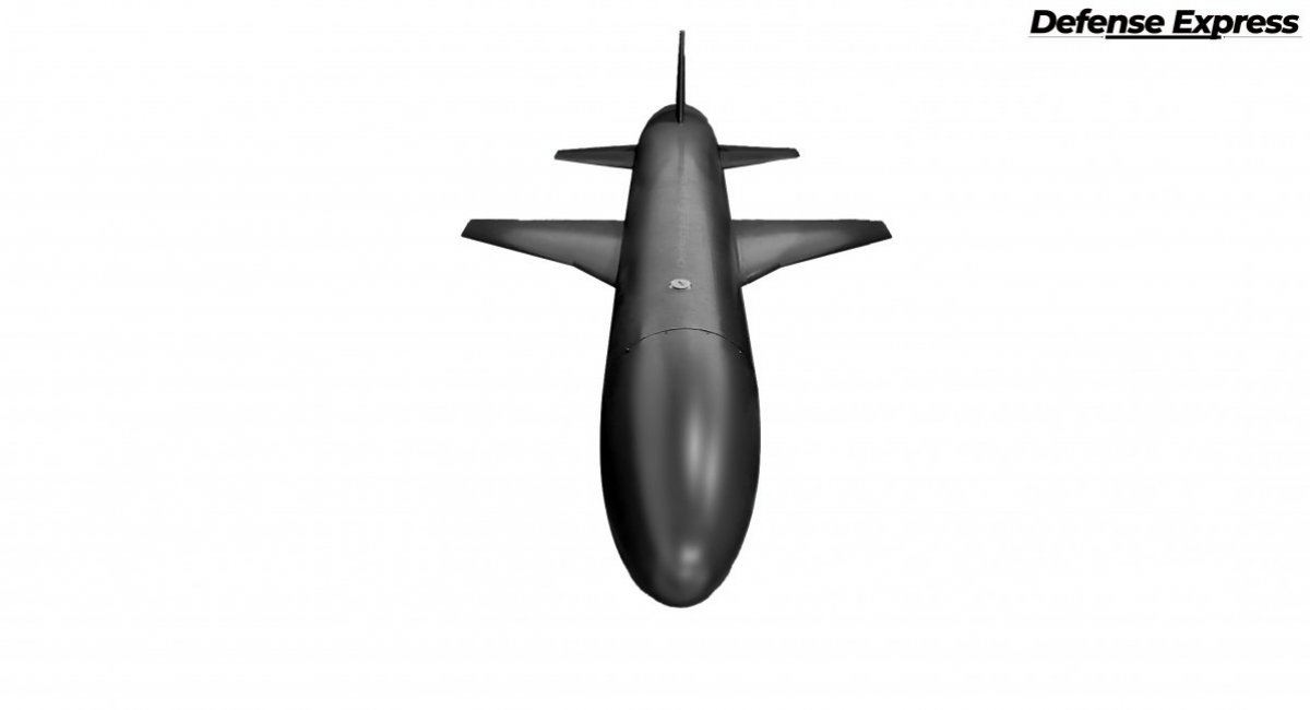 New render of the Palianytsia rocket drone shown by UDI