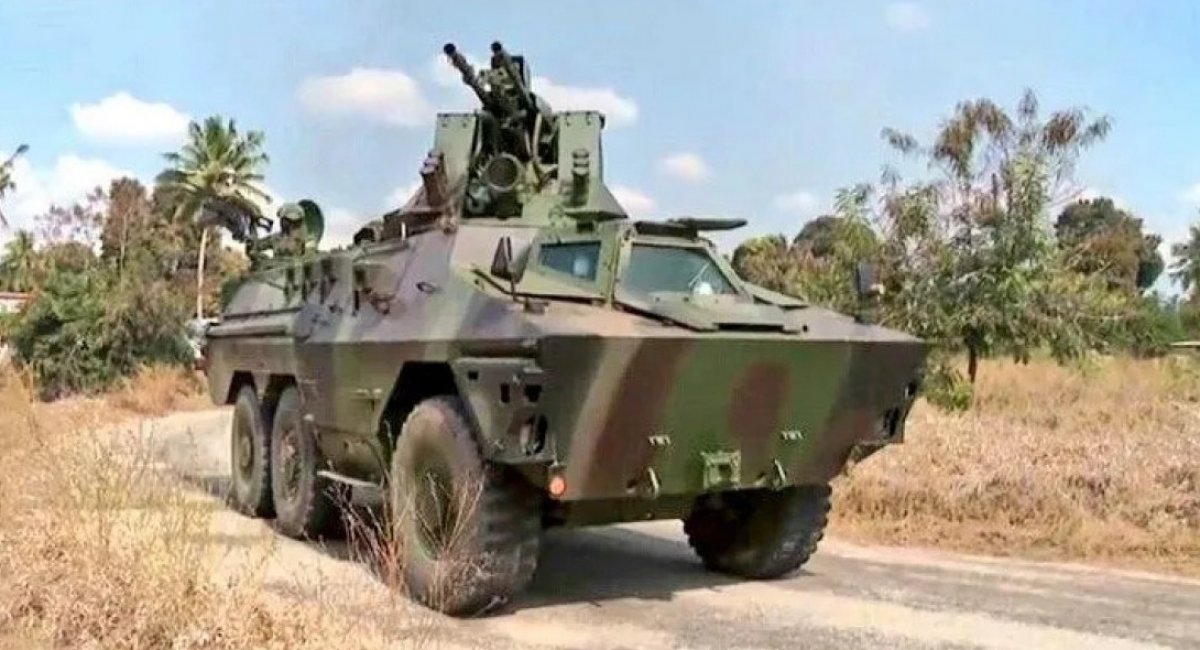 Ratel IFV equipped with Ukrainian BAU-23x2 remote controlled weapon station in service in Rwanda / Open souce photo