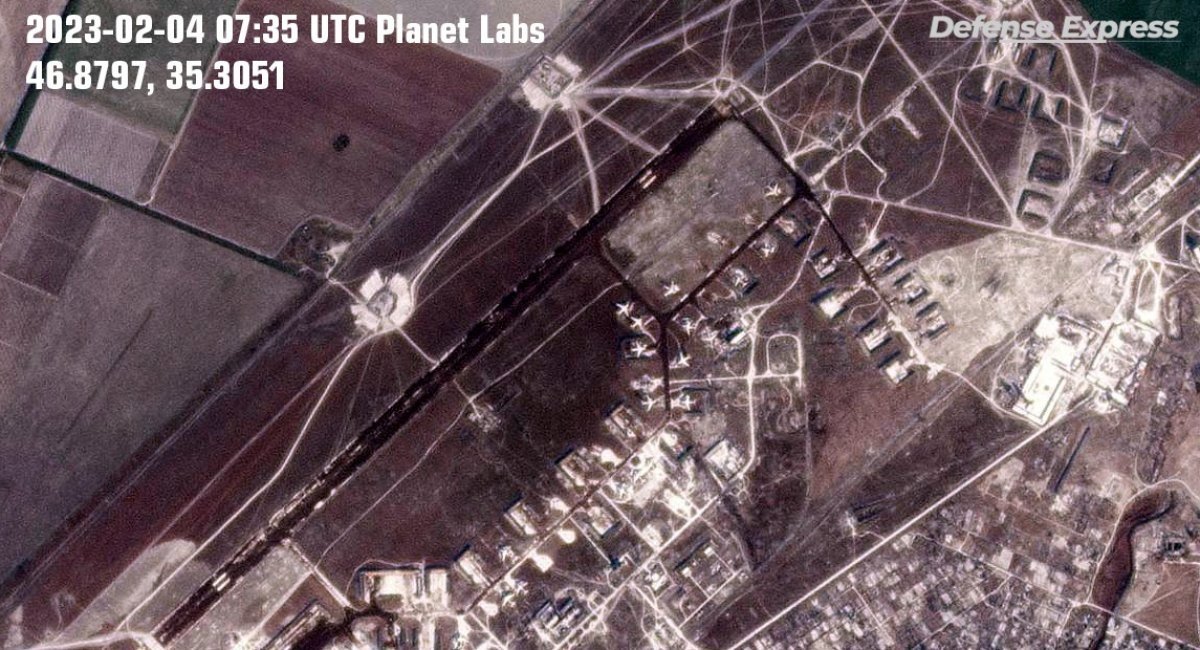 Air base in Melitopol, Ukraine / Image credit: Planet Labs