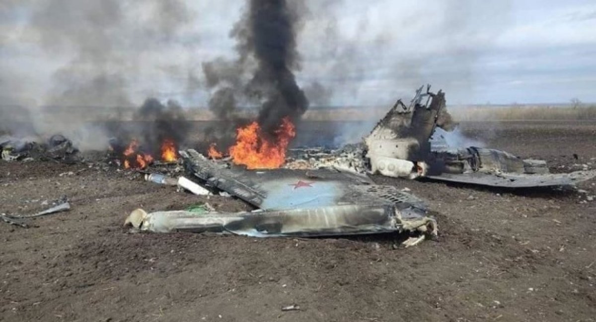 Russian aircraft, that was destroyed by Ukrainian troops / Photo crdedit : General Staff of the Armed Forces of Ukraine