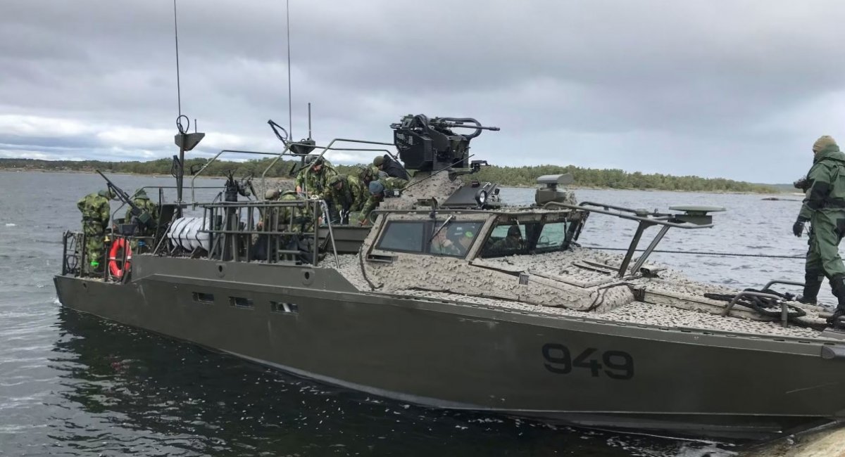 Sweden's Combat Boat 90 with the Trackfire system / Photo credit: The Swedish Defence Materiel Administration
