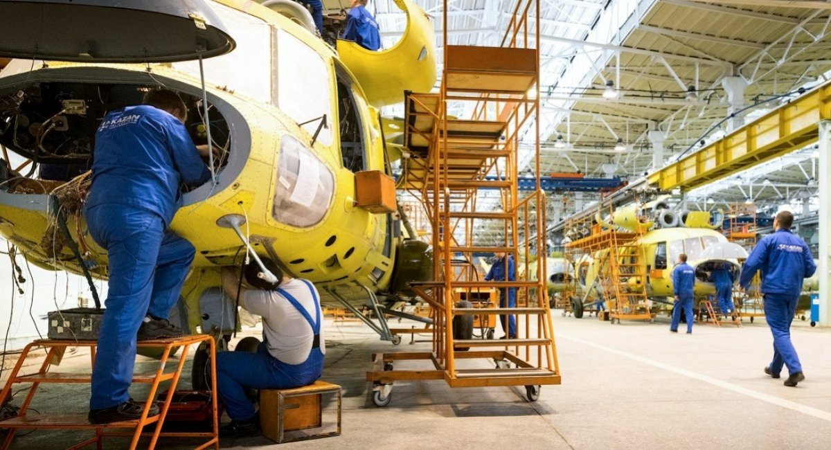 Illustrative photo: assembly line of russian Mi-17 helicopters in Kazan / Open-source photo