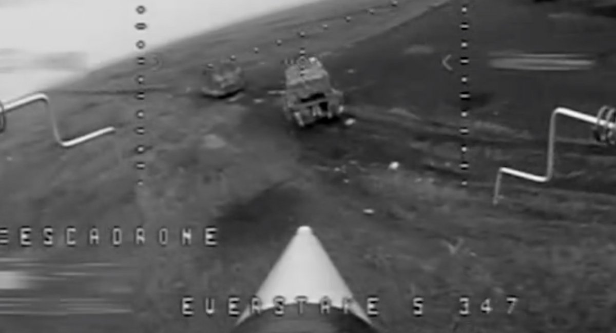 The 24th Mechanized Brigade uses cutting-edge FPV drone strikes to eliminate seven enemy vehicles near Chasiv Yar / screenshot from video 