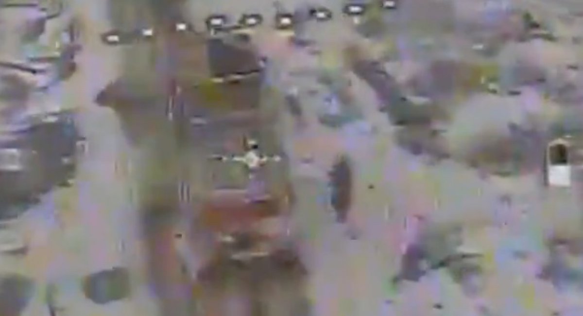 russian BM-21 Grad multiple launch rocket system / screenshot from video 