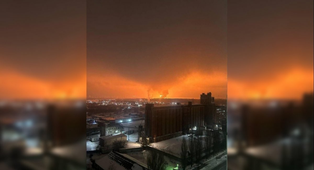 Reportedly, the aftermath of the Ukrainian strike on the oil pipeline/depot in Bryansk / Open-source photo