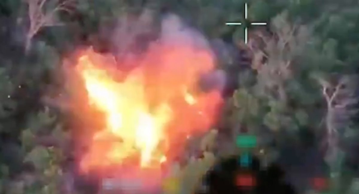 Operators from Ukraine's Mara Battalion used just two FPV drones to destroy two russian counter-UAV systems / screenshot from video 