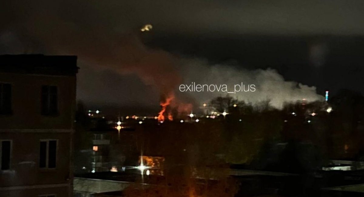 Ukrainian drones hit russian Azot chemical plant / Photo credit: t.me/exilenova_plus