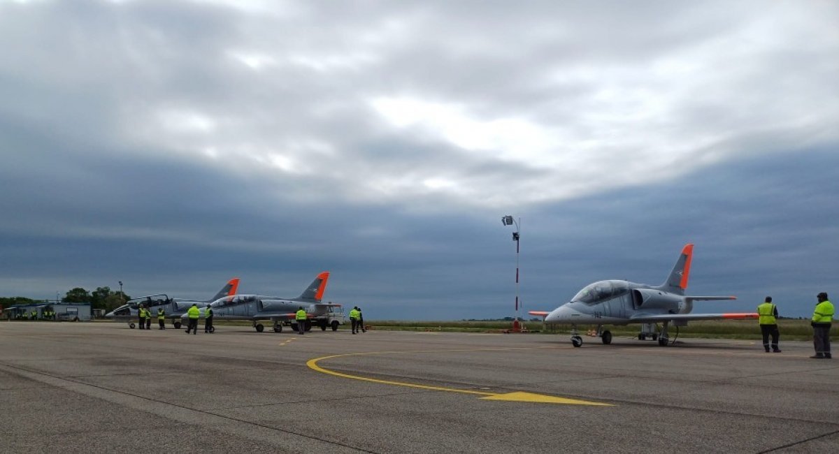 The first three L-39NG training aircraft for Hungary / Photo credit: AERO Vodochody