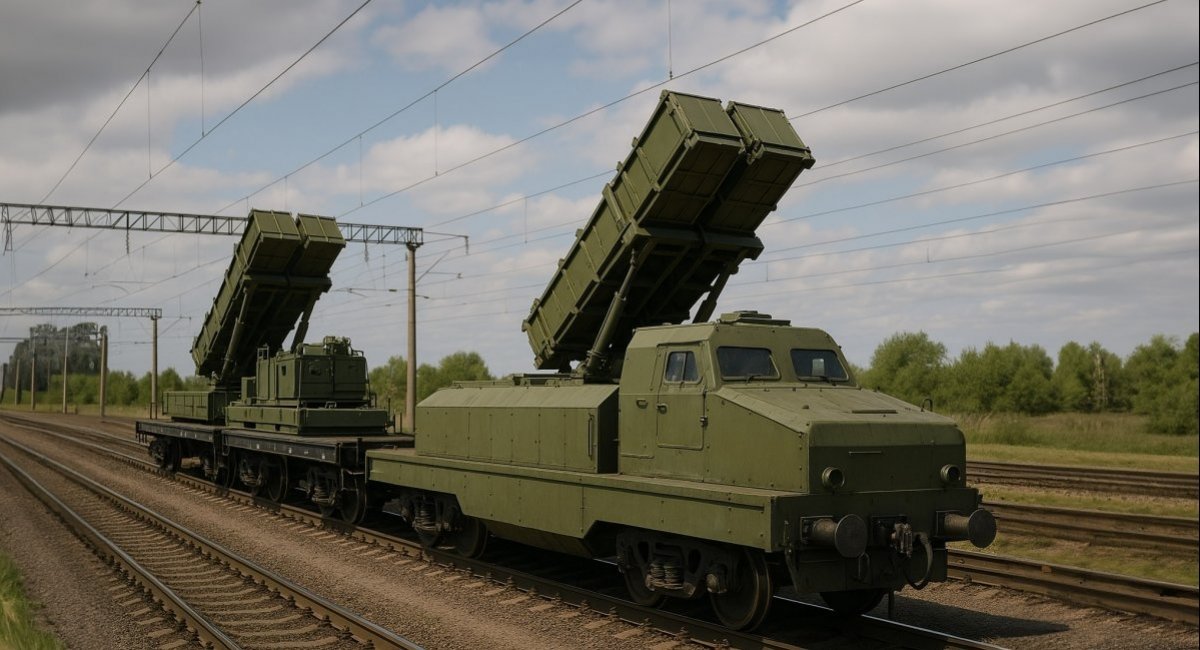 Something to be like "air defense armored train" / artificially generated image
