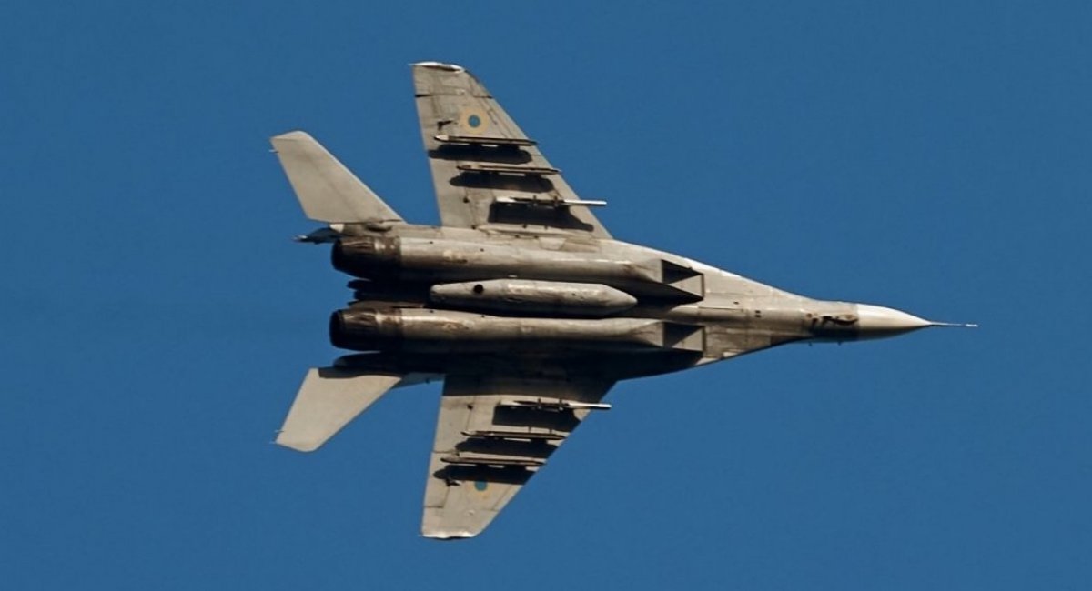 Ukrainian MiG-29 fighter with mysterious pylons / Photo credit: The Ukrainian Air Force
