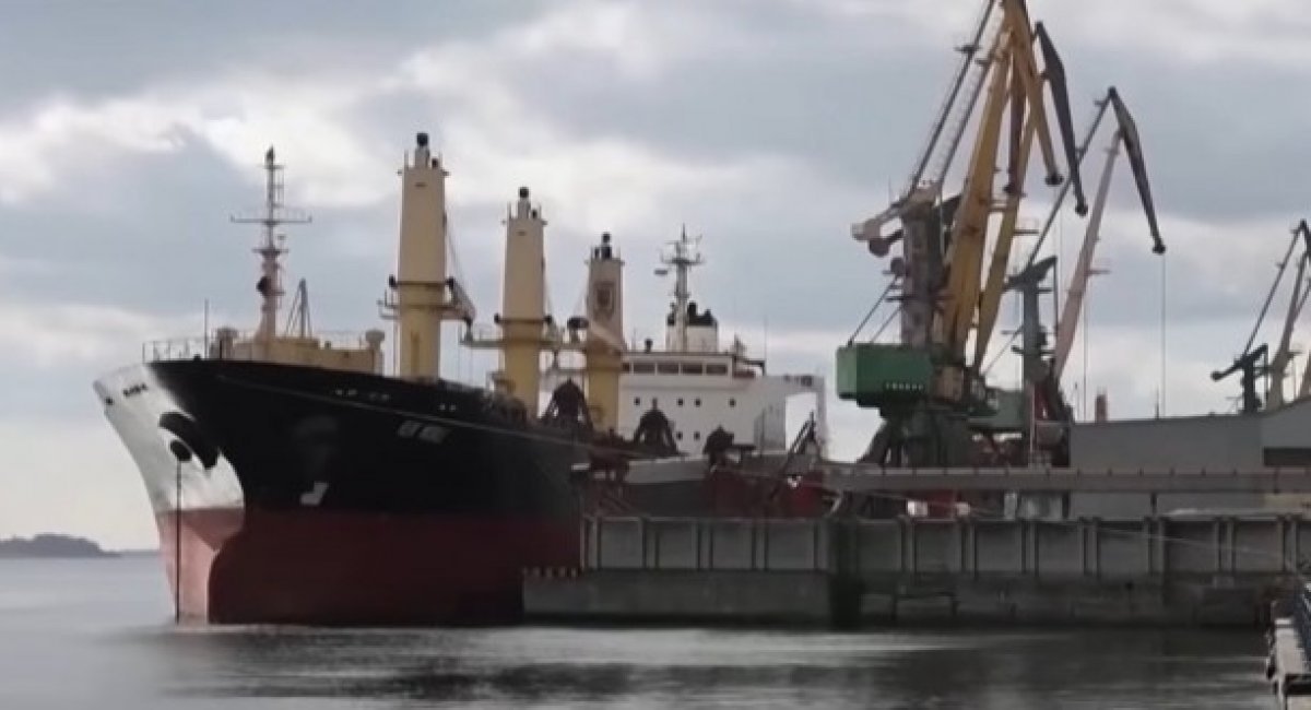 Kherson seaport, screenshot from Reuters video