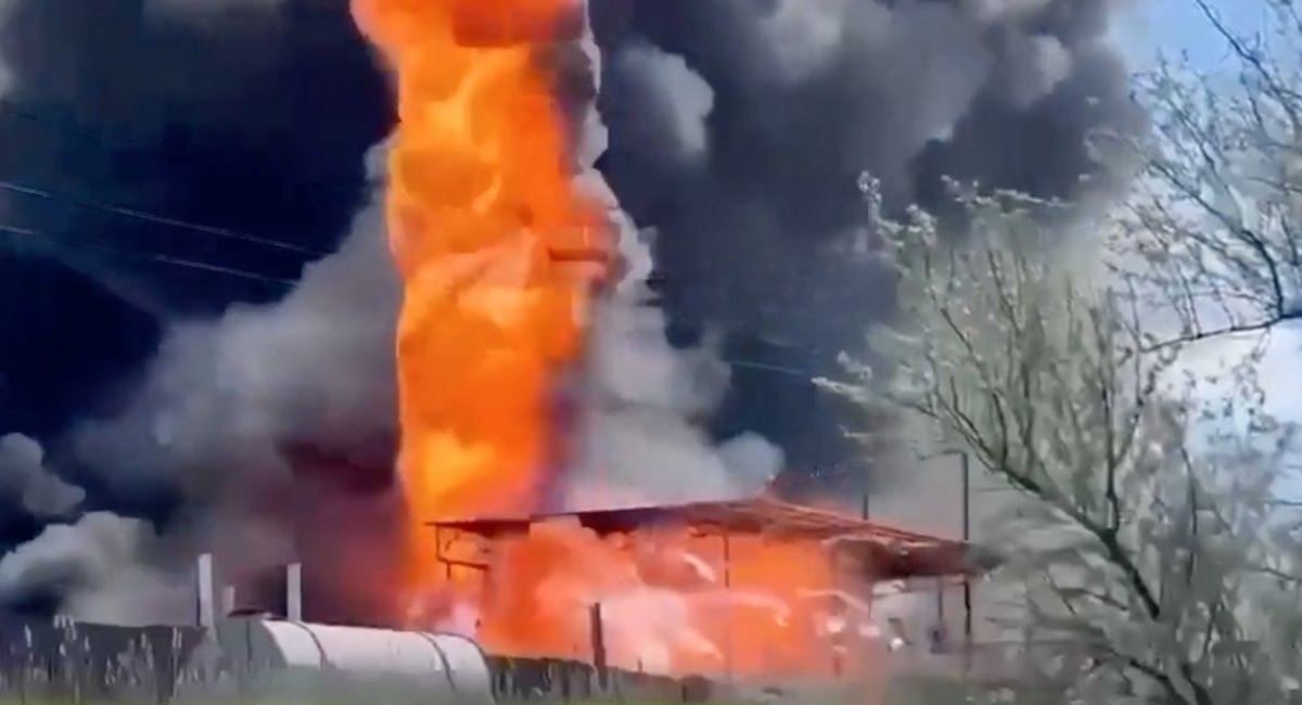 Russian fuel depot on fire, Sevastopol, May 4, 2023 / screenshot from video