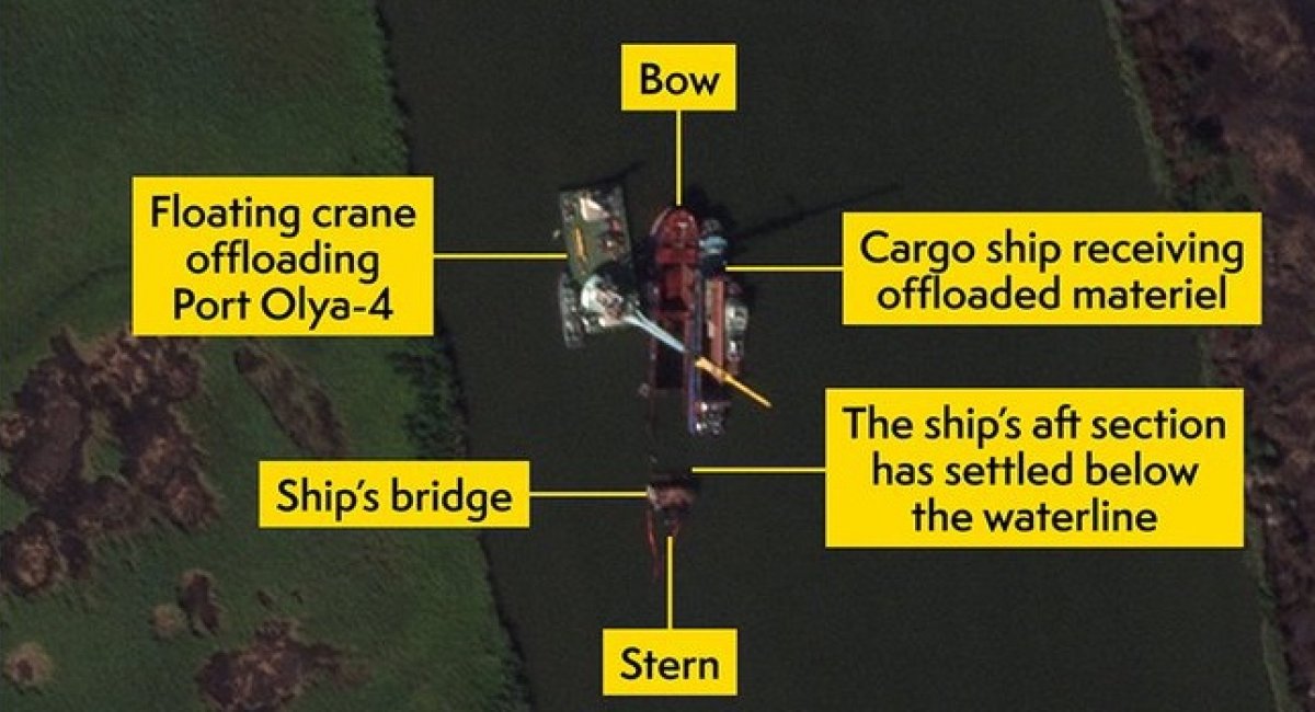 The Port Olya-4 vessel / Photo credit: The UK Defense Intelligence