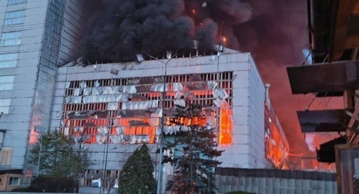 Trypilska Thermal Power Plant after strikes in April 2024