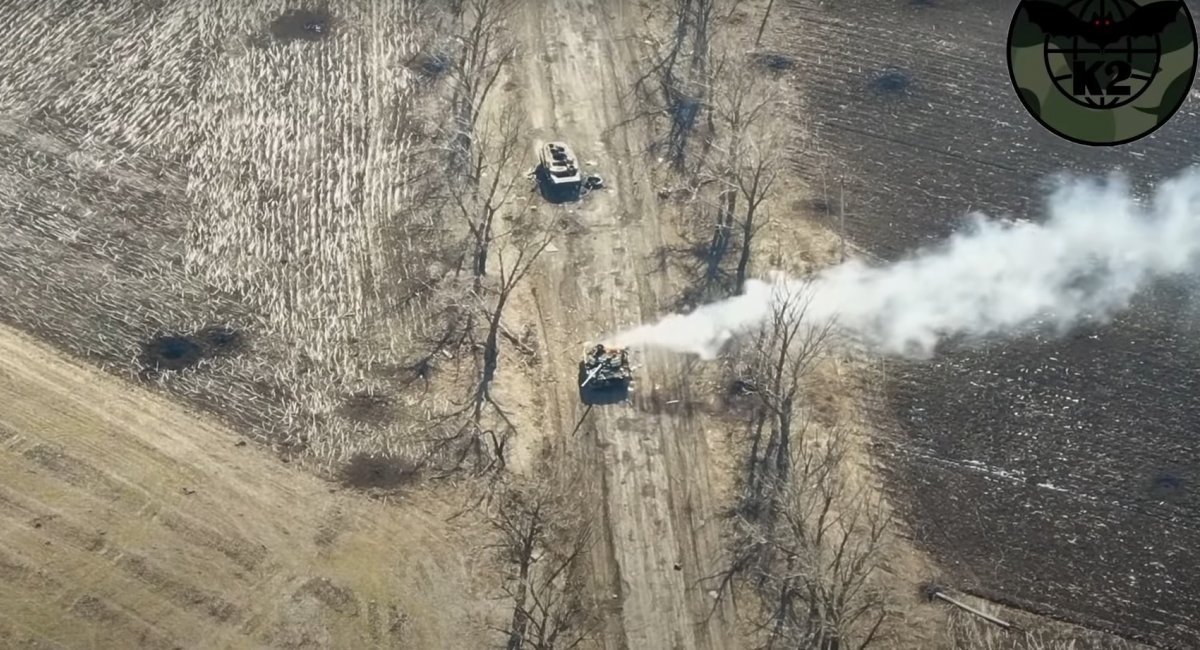 Footage of the destruction of the russian column in the Donetsk region 