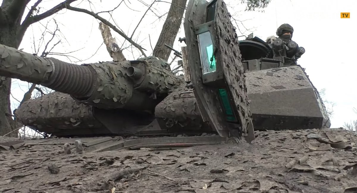 Ukrainian soldier on a CV9040 / Screengrab credit: Army TV – Ukrainian military channel