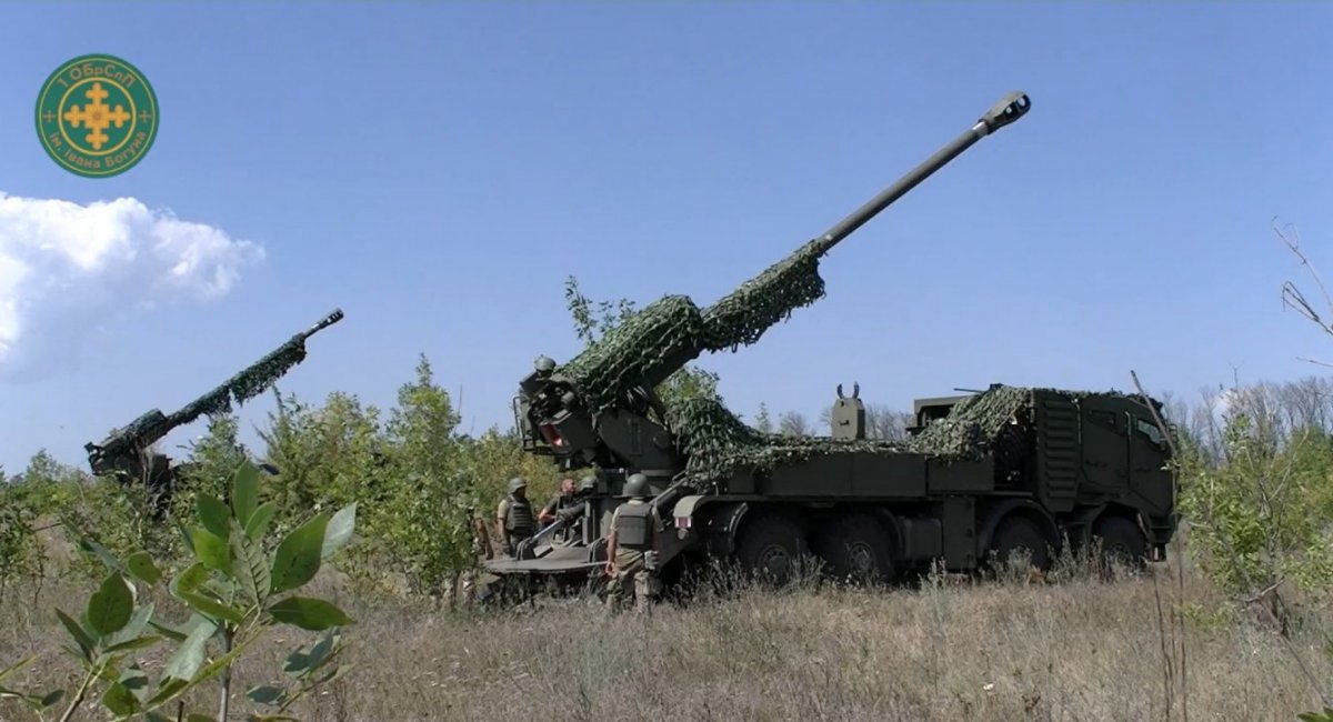 Ukrainian 2S22 Bohdana self-propelled howitzer on 8x8 Tatra / Screenshot credit: 1st Special Purpose Brigade of the Armed Forces of Ukraine