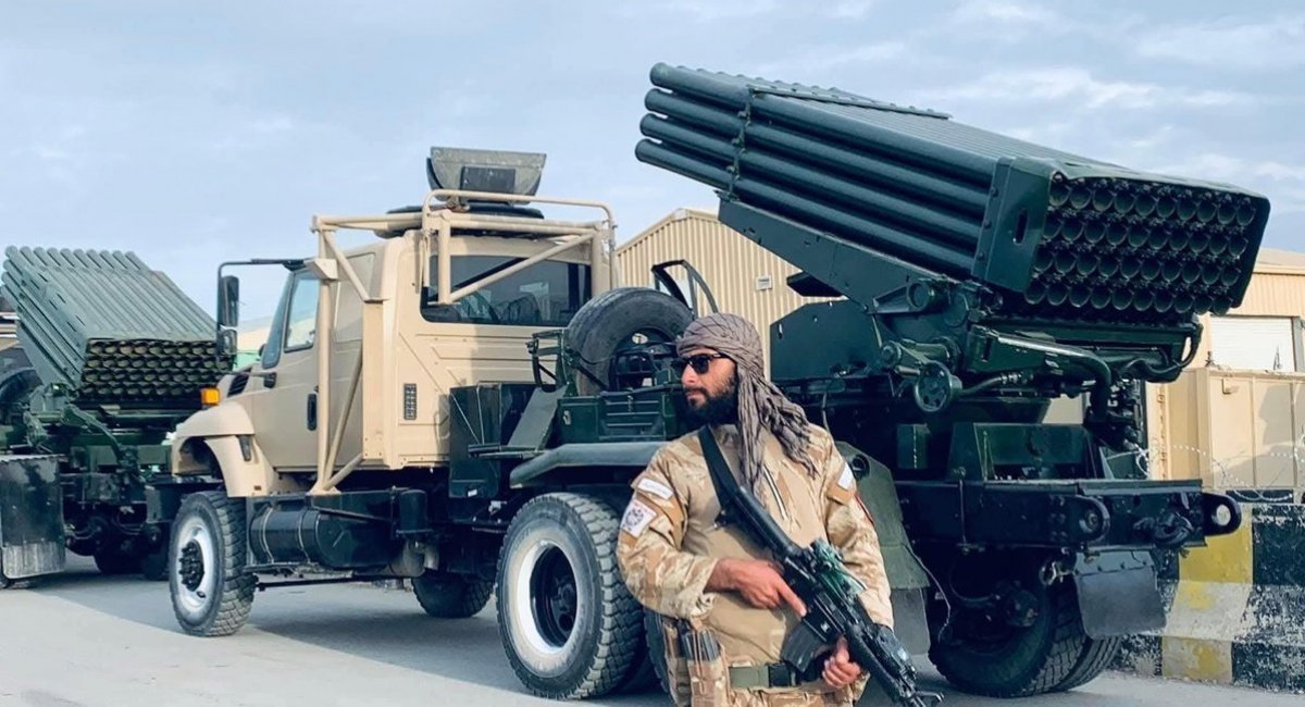 Taliban MLRS based on the Soviet BM-21 Grad and Navistar truck / Photo credit: @DoungaJohn