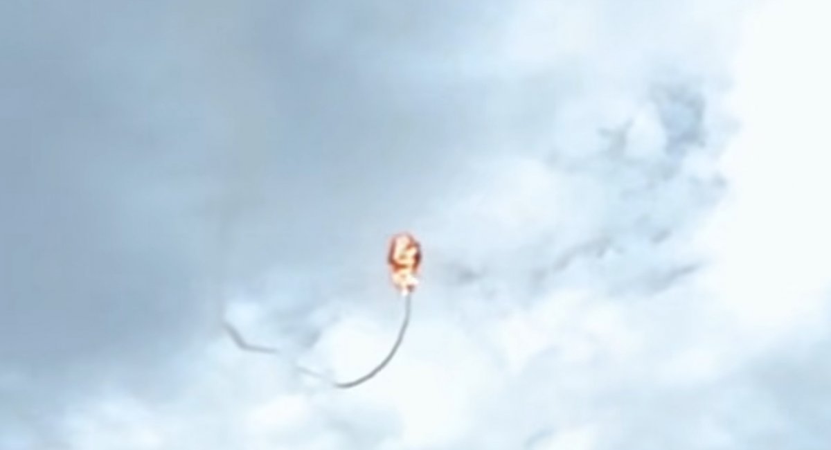 The moment of destruction of russian Shahed drone / Screenshot from video 