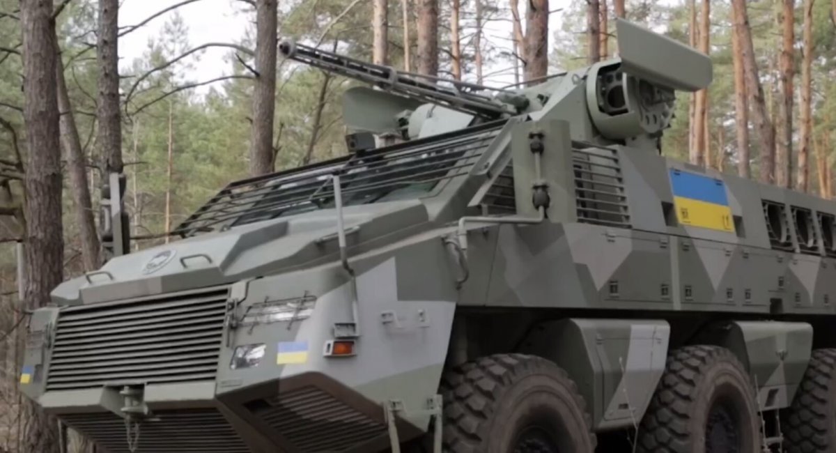 The newest armored vehicle for the Ukrainian Defense Forces, visually similar to the Mbombe 6x6, April 2024 / Still frame credit: General Staff of the Armed Forces of Ukraine