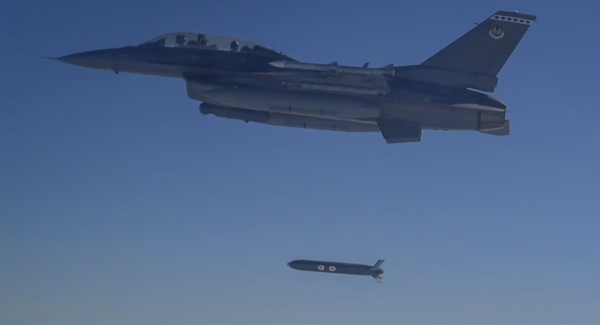 AGM-188A Rusty Dagger during a test launch from an F-16 in the United States