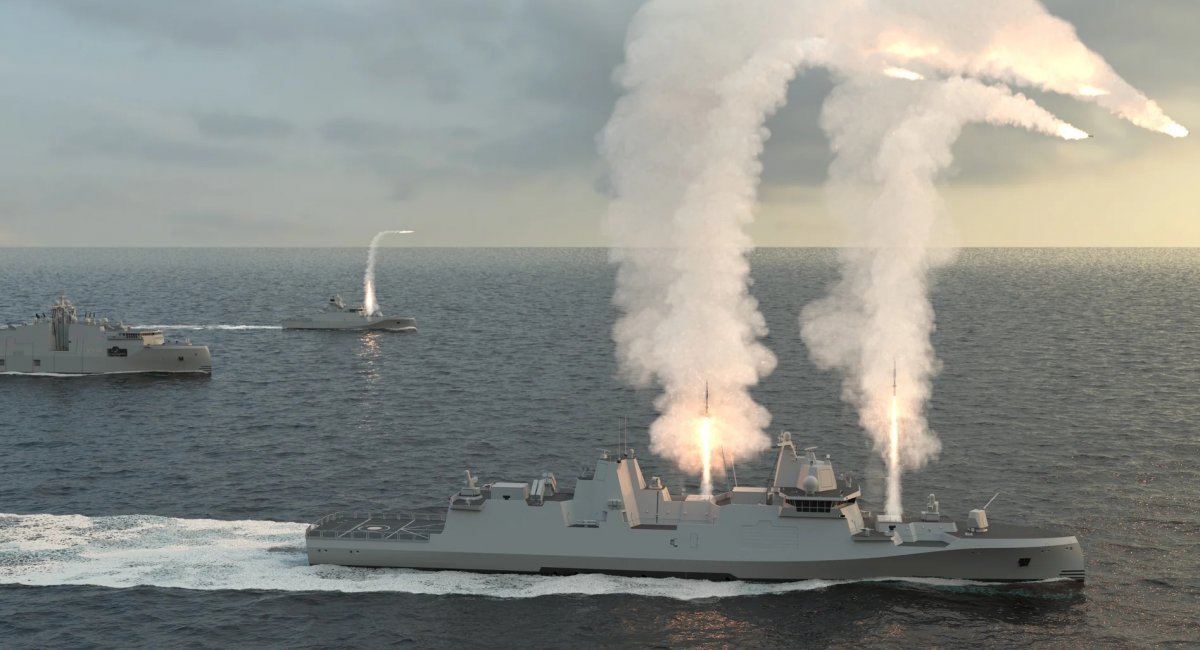 Rheinmetall's GMF 140 frigate concept illustration