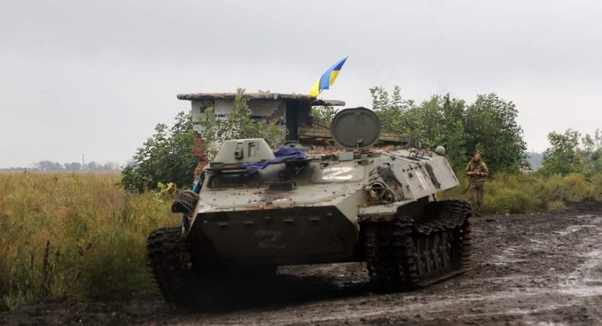 russia's MT-LB vehicle captured by Ukraine's troops  in the vicinity of Izium, Kharkiv region