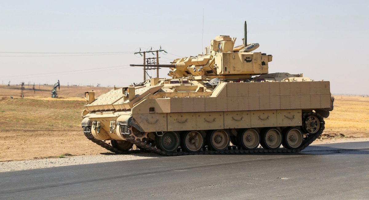 Illustrative photo: M2 Bradley with reactive armor in Syria / Photo credit: U.S. Department of Defense