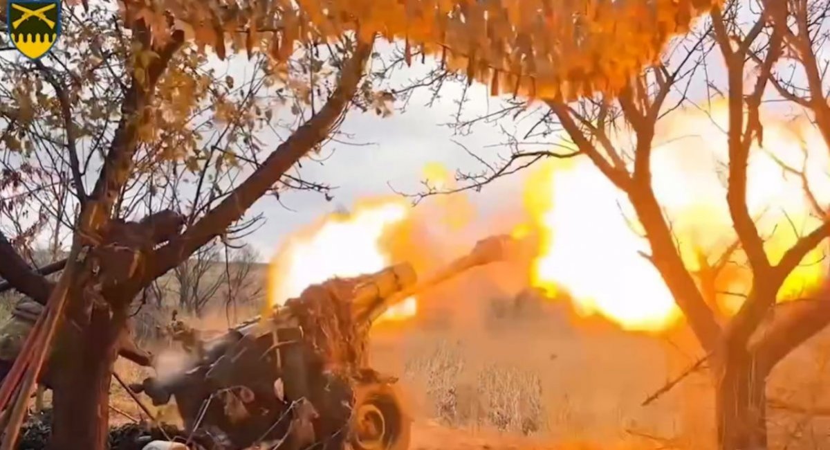 2B16 Nona-K of Ukrainian forces fires on russian positions, November 2023 / Screenshot credit: 92nd Assault Brigade