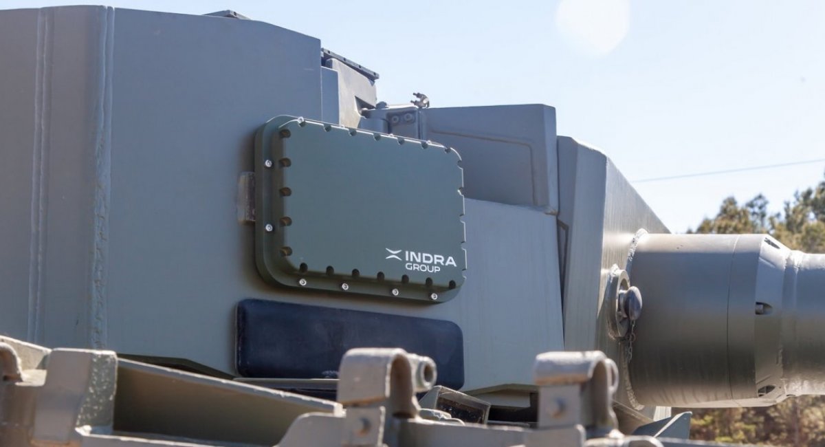 NEMUS AESA radar installed on tank / Photo credit: Indra