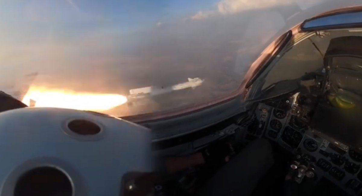 In a departure from typical night raids, russian Shahed drone was shot down by Ukrainian MiG-29 aircraft at sunrise / screenshot from video 