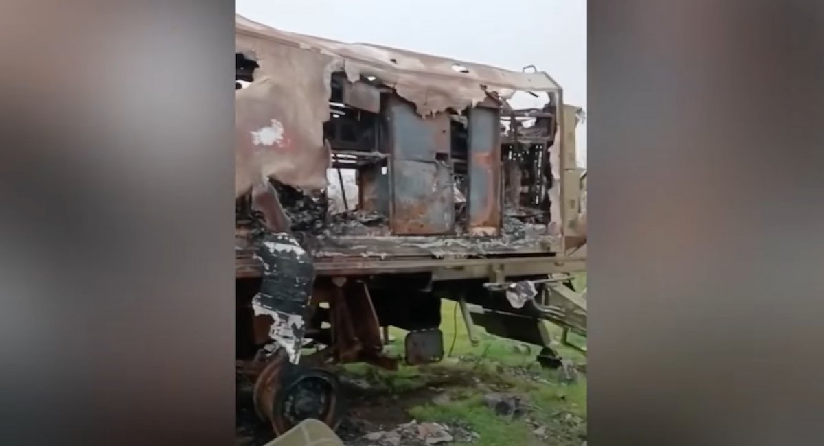 Destroyed russian 1L119 Nebo-SVU radar / screenshot from video 
