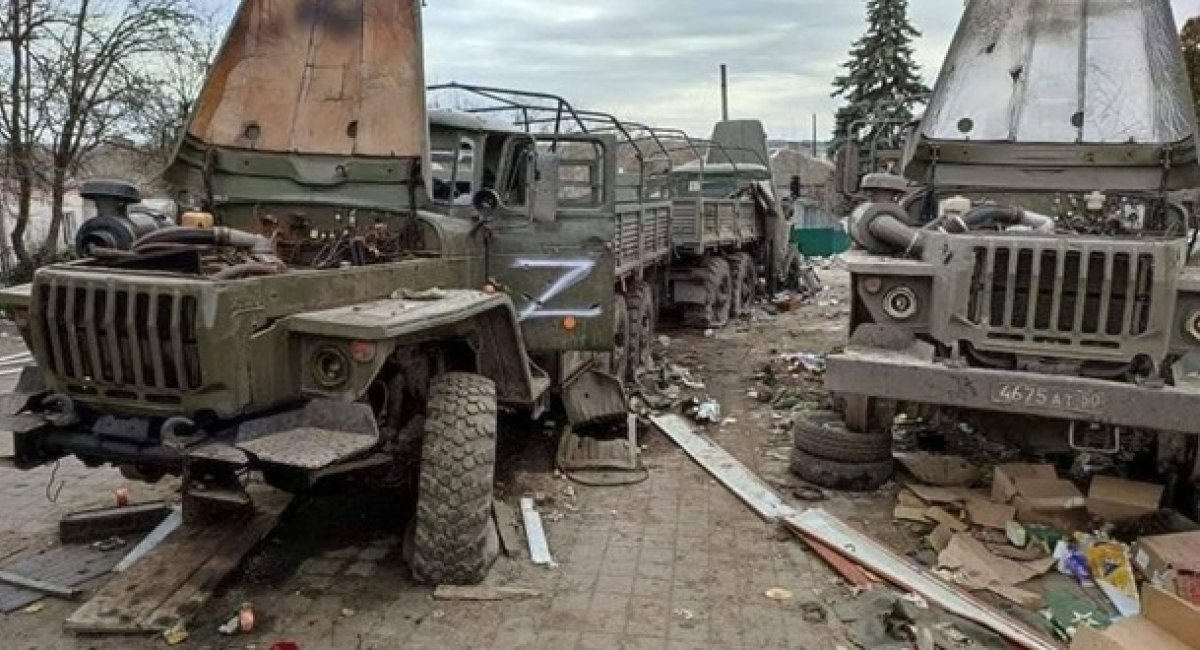 Photo for illustration / Russian military vehicles, that were destroyed by Ukrainian troops
