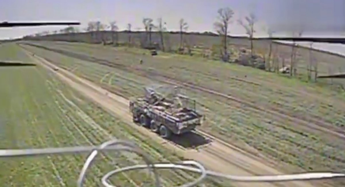 russian armored personnel carrier / screenshot from video 