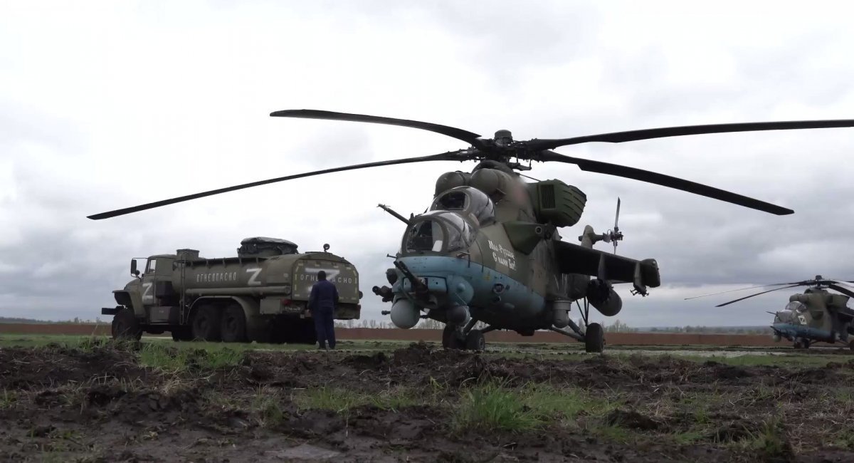 russian Mi-35 helicopters during the war against Ukraine / Open source photo