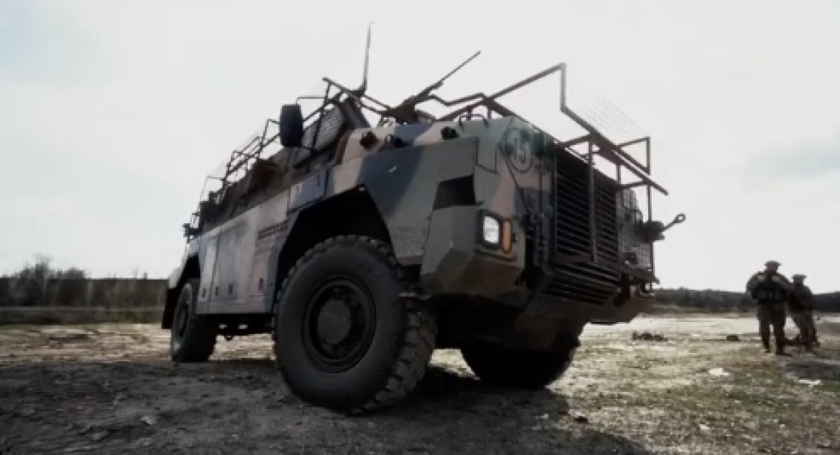Australian Bushmaster armored vehicle / screenshot from video 