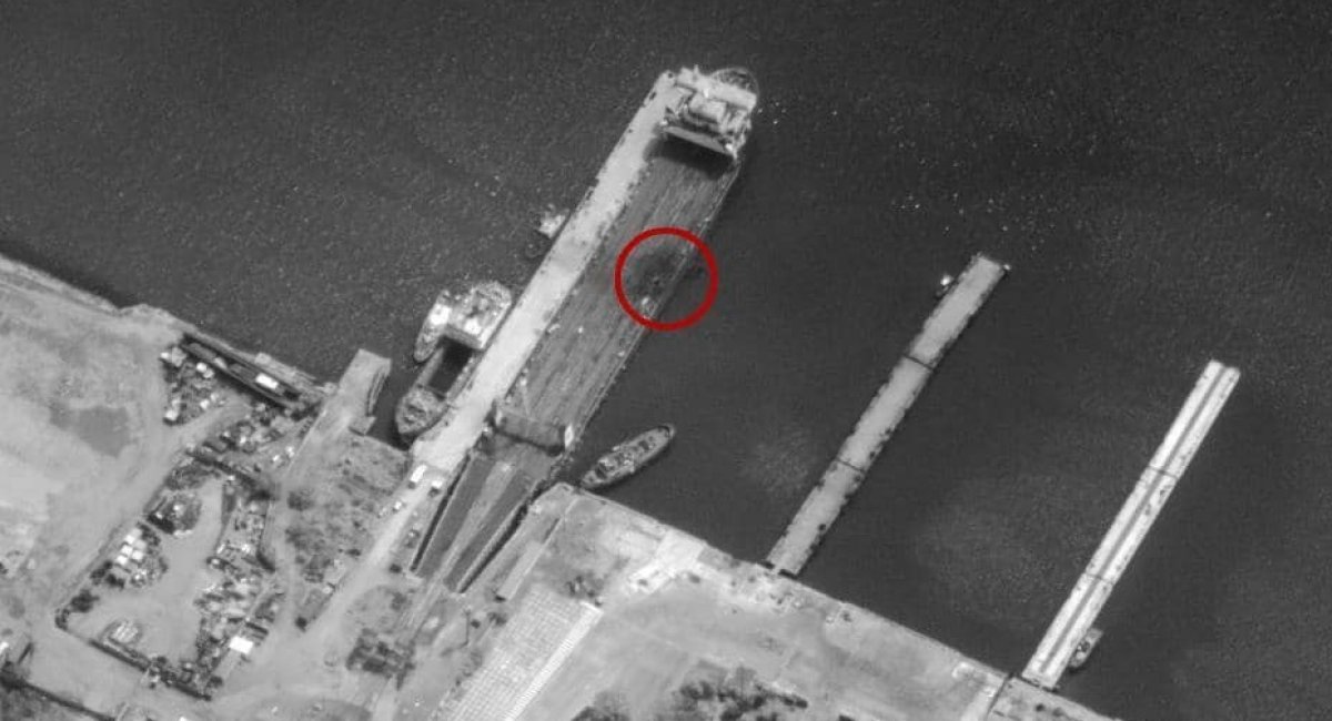 Damaged russian ferry crossing / Photo credit: the General Staff of the Defense Forces of Ukraine