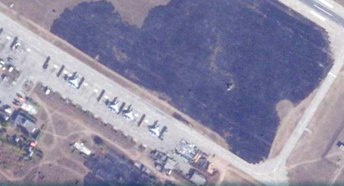 The results of the strike on the Borisoglebsk airfield on October 4, 2024 / Photo credit: Radio Liberty