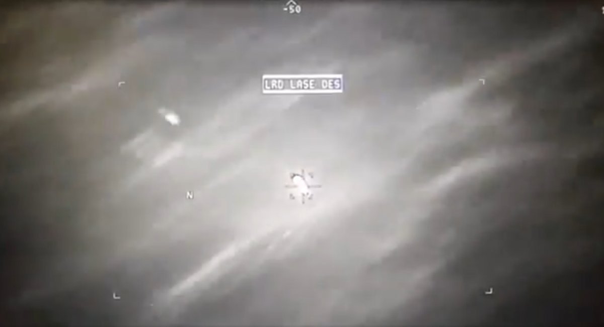 A moment before the MQ-9 Reaper strikes the UFO with an AGM-114 Hellfire / Video screenshot