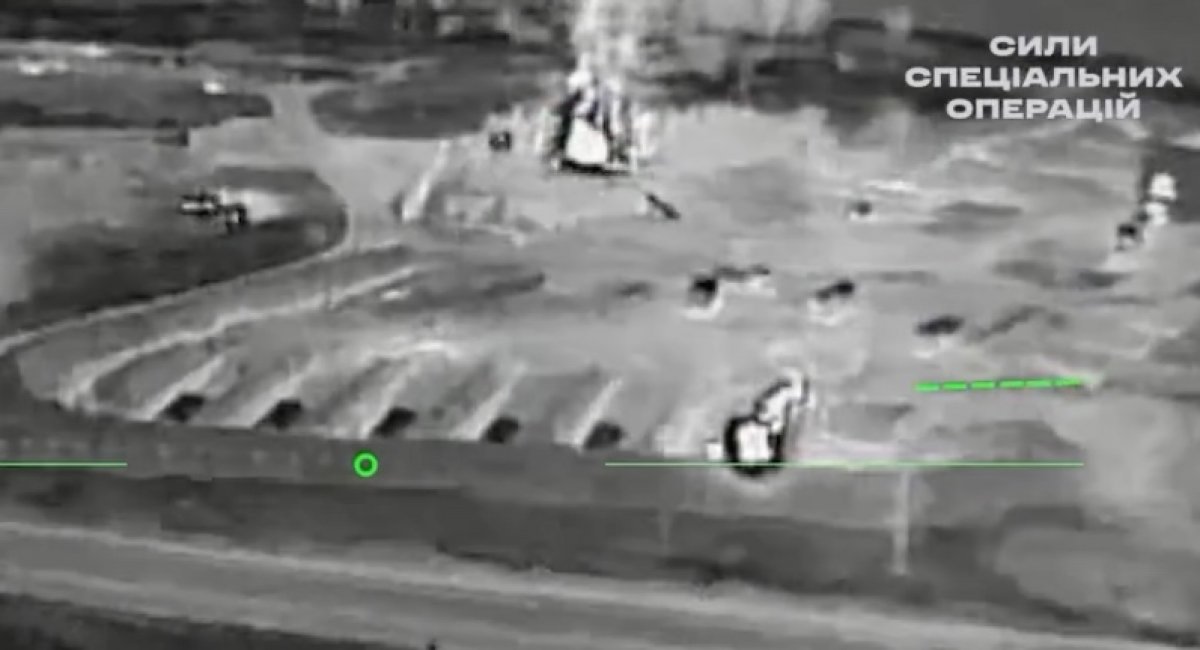 Ukraine's Special Operations Forces targeted russian field artillery ammunition depot / screenshot from video 