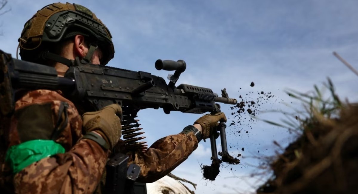  Photo for illustration / Ukrainian soldier from the 28th Mechanized Brigade exchanges fire with Russian positions near Bakhmut on April 5. Reuters