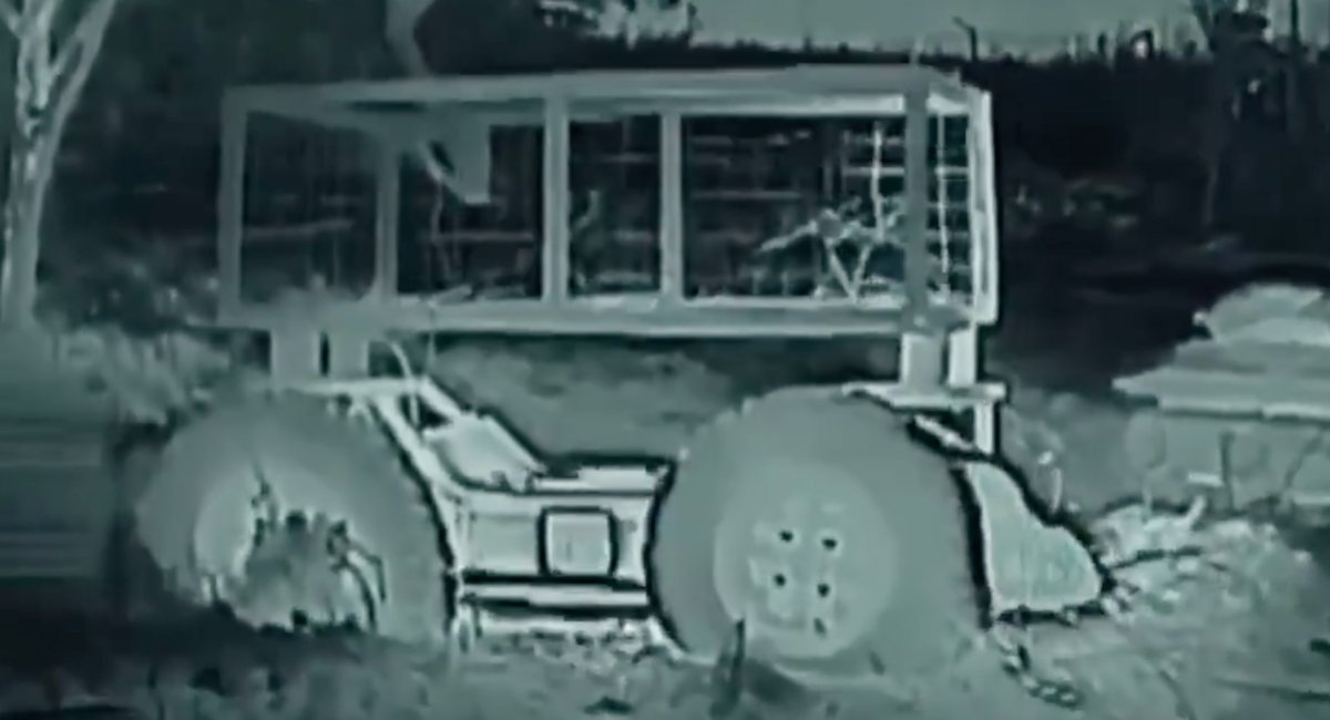 russian unmanned ground vehicle / screenshot from video 