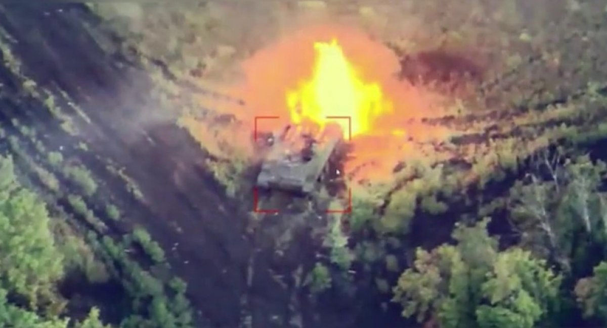 Kamikaze Drones of Ukrainian Territorial Defense Destroy russian 2S4 Tyulpan Mortar in Zaporizhzhia Region