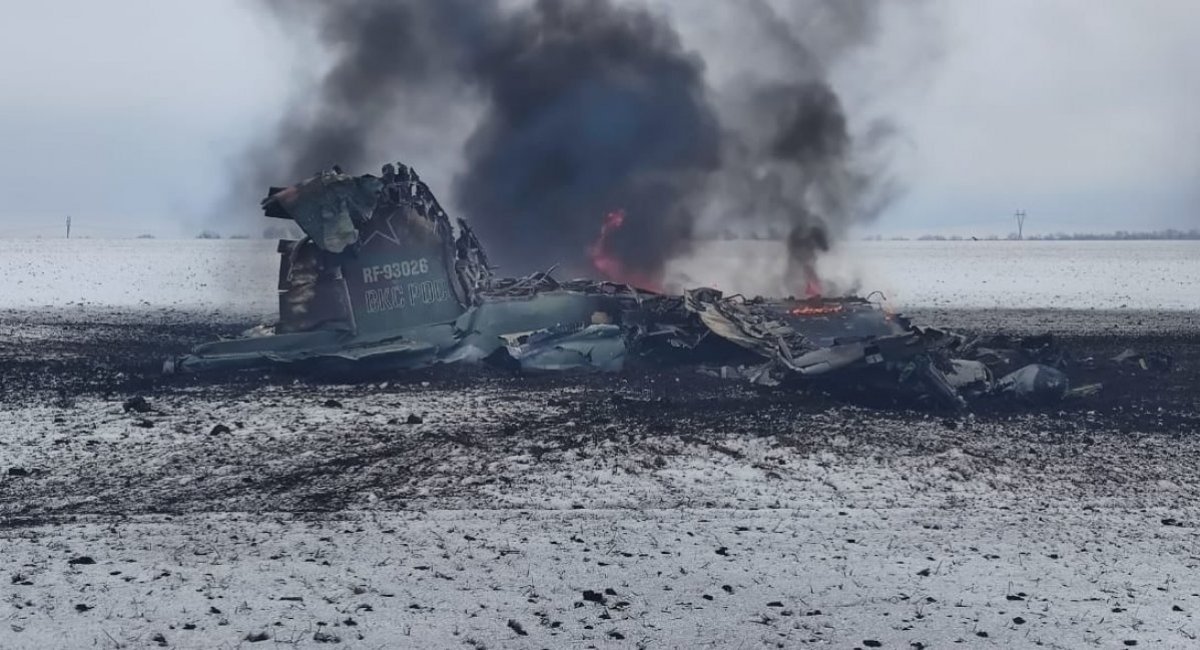 russian Su-25 destroyed in Ukraine / Open source photo